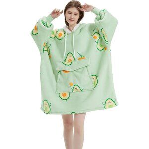 Oversized Wearable Blanket Hoodie Hooded Blanket Sweatshirt Cozy Warm for Adults